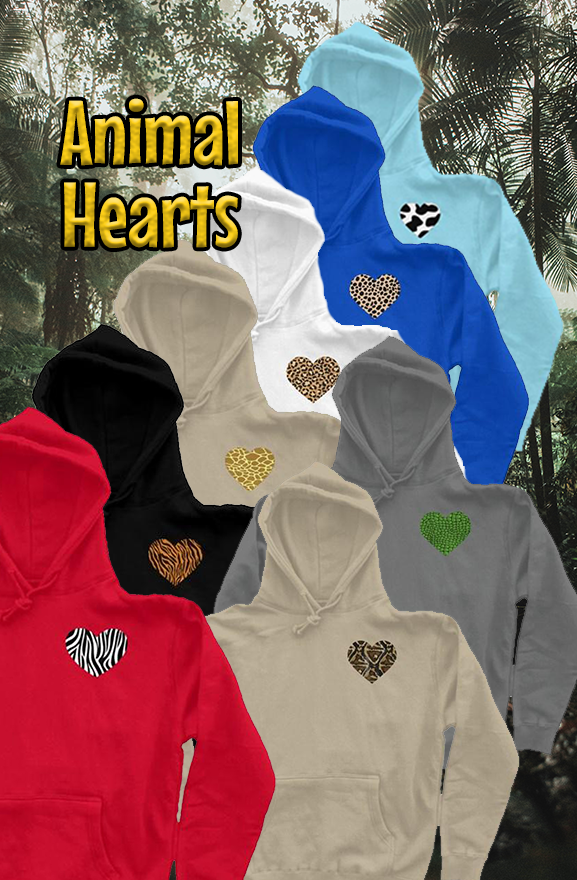 Animal Hearts - Heart Hoody