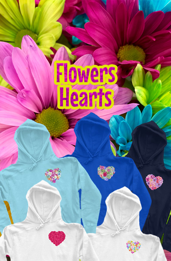 Flower Hearts - Heart Hoody