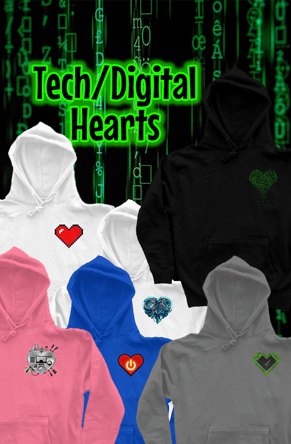 Tech & Digital Hearts - Heart Hoody