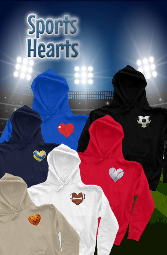 Sports Hearts - Heart Hoody