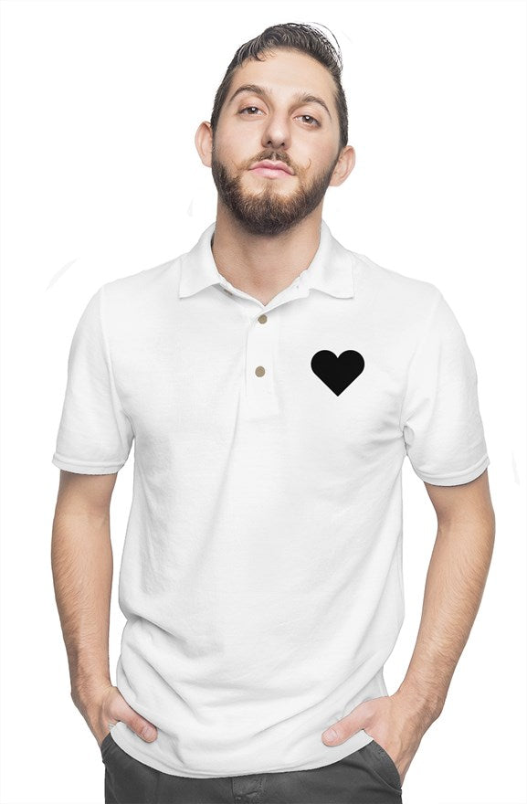 polo black heart (White)