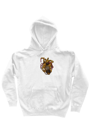 Open image in slideshow, Real steampunk heart hoody white
