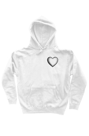 Open image in slideshow, Pencil heart hoody (white)
