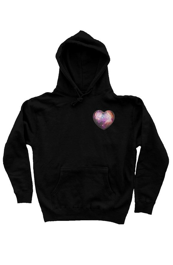 Galaxy heart hoody (black)