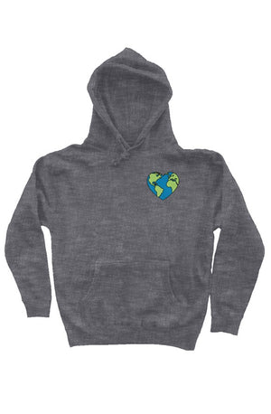 Open image in slideshow, earth heart hoodie (charcoal)
