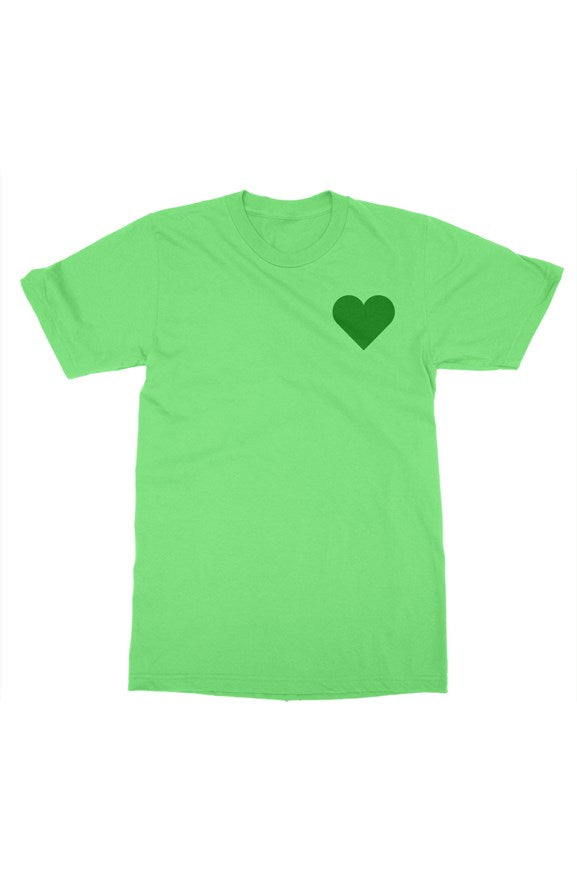 green heart t shirt (mint)