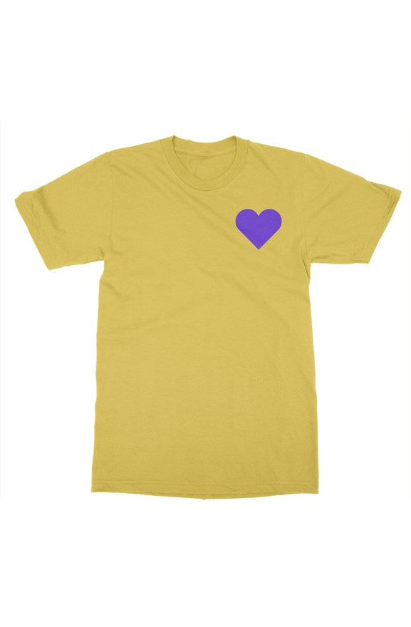 purple heart t shirt (yellow)