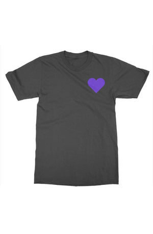 Open image in slideshow, purple heart t shirt (black)
