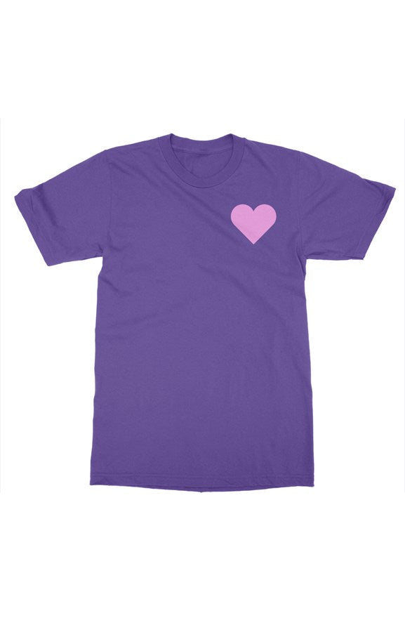 pink heart t shirt (purple)