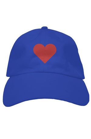 Open image in slideshow, red heart dad hat (blue)
