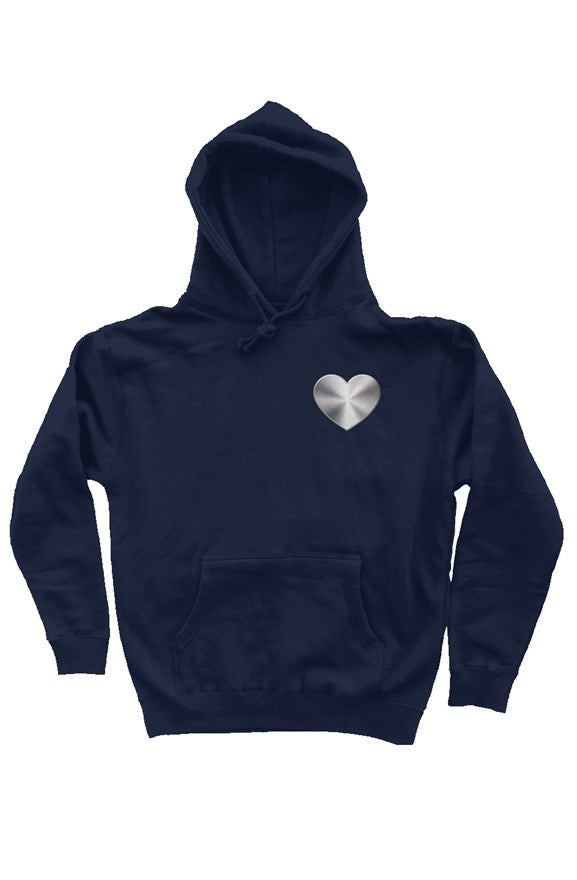 metal heart hoody (navy)