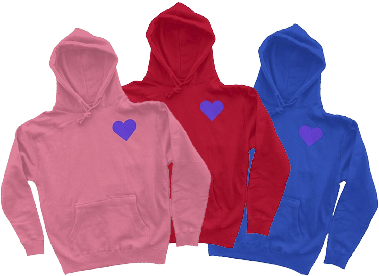 Purple Heart hoodies - Heart Hoody